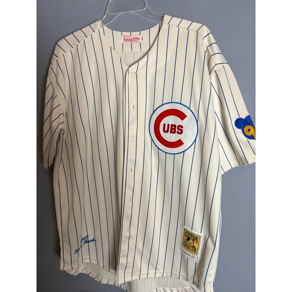 Mitchell & Ness Ernie Banks Chicago Cubs 1969 Authentic Mesh Jersey XL